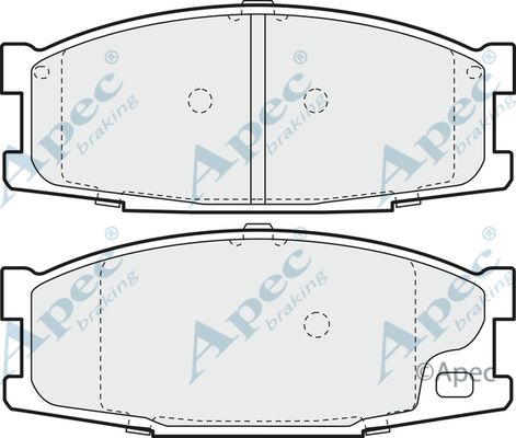 APEC BRAKING stabdžių trinkelių rinkinys, diskinis stabdys PAD1192